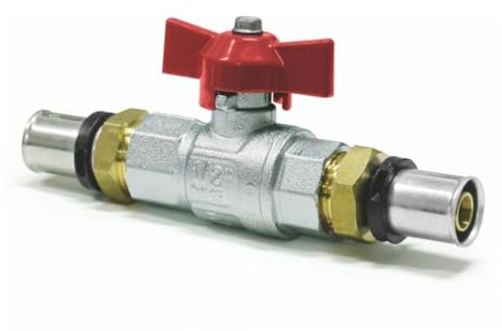 Sanpro THPRESS Pressfitting Kugelhahn Flügelgriff (Heizung) mit TH-Kontur, Größe 26x3