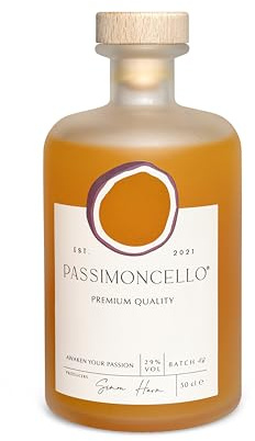 Passimoncello Original – Premium Passionsfrucht Likör 29% Vol. – 500 ml – für Spritz, Pornstar Martini, Solero Slushy & Cocktails – fruchtig-exotischer Aperitivo aus den Niederlanden