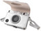 MUZIRI KINOKOO Tasche für Fuji Instax Mini EVO Sofortbildkamera – PU-Leder Mini EVO Schutzhülle im horizontalen Stil mit Litschi-Textur – mit verstellbarem Schultergurt – Silber