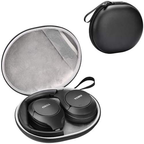 TOZO Headphone Case Portable Protective Cover Compatible for Over-Ear Foldable Headphones Black