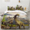 YASMENG Kinder Bettwäsche 135x200 Dinosaurier 3D Dino Bettwäsche Jungen Kinder Weich Mikrofaser Bettwäsche 2teilig Geschenke für Kinder Jungen mit Reißverschluss und 80x80 cm Kissenbezug