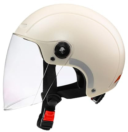 retrò Casco Scodella Portatile Mezzi Caschi Jet, Mezzo Casco da Motociclista Vintage Caschi Caschi Casco a Scodella Scooter Motorino ECE Omologato Mezzo Elmetto da Moto retrò