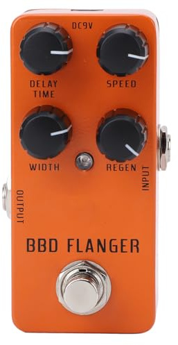 Analoges Flanger-Pedal, True Bypass Flanger-Pedal Analoges Flanger-Pedal Mini Tragbare Gitarreneffekte für E-Gitarren-Bass