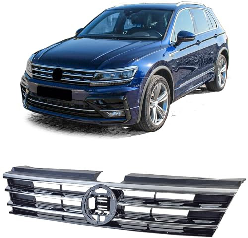 Kühlergrill Schwarz mit Chromleisten für VW Tiguan II 2016-2020