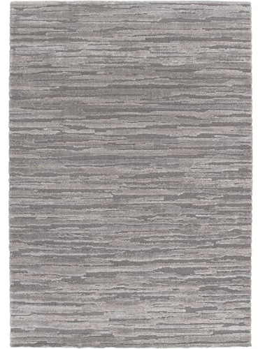Steffensmeier Kurzflor Teppich Meran | Wohnzimmerteppich | modern,stylisch, Streifen Anthrazit, Größe: 160x230 cm