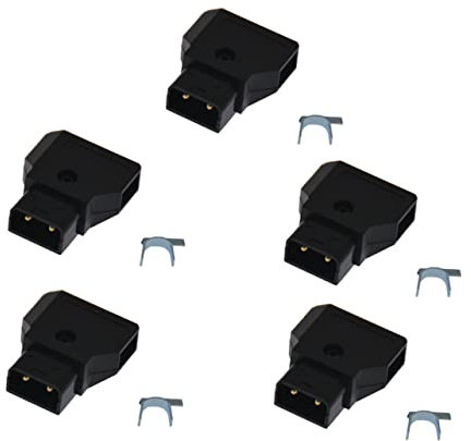 Hemobllo 5pcs D-tap Connector for Photography Cable Assembly Adapter for and Battery for Led Lights and Monitors