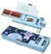 PORUPAEL Pop Up Multifunction Pencil Case, Compartment Pencil Case Cute Cartoon Pen Box Organizer Stationery with Calculators, Sharpener, Schedule, School Supplies (Blue)