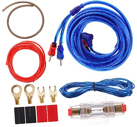 Garneck 2000w Cavo Alimentazione Per Auto Cavo Amplificatore Potenza Kit Completo e Accessori Per Installazione Amplificatore e Subwoofer