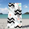 Toalla Playa Negro Toalla Playa Grande 150x200cm Toallas Baño Grandes Microfibra Moderno Toallas Piscina Ligera y de Secado Rápido Con Bolsa de Almacenamiento para Piscina, Baño Gimnasio Camping W2-19