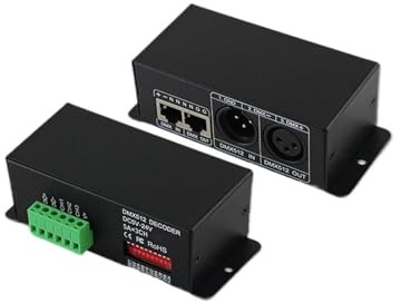 MRNUPLUM 1 Uds 8030 DMX512 decodificador RGB 5V12V24Vdc 3CHx5A luz RGB Control decodificador de 3 Canales for Tiras LED RGB