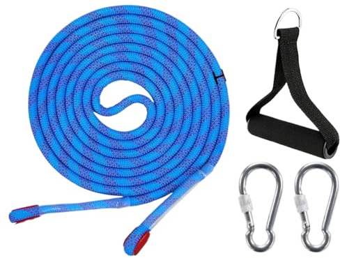 4 M Schlittenseil Mit Karabiner Polyester Robustes Zugseil Schlitten Schlittenseil Mit Griff Schlittenleine Mit Griff Dicke Schlittenseils Durchmesser Leine Für Schlitten Schlittens Zugseil Für Winter