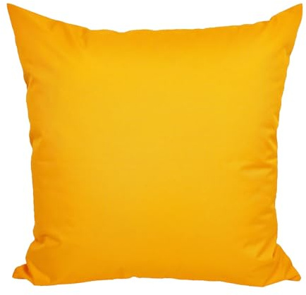 JACK 45x45cm Outdoor Lounge Kissen Dekokissen inkl. XXL-Füllung Wasserabweisend Sitzkissen Garten Stuhl Lotus Effekt, Farbe:Gelb
