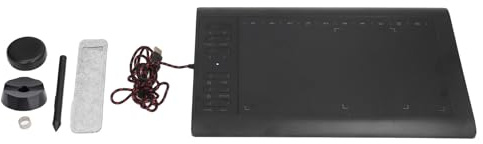 Bewinner Graphics Drawing Tablet 10x6 Inch, 8192 Levels Pressure Sensitivity, 233PPS 5080LPI, 12 Shortcut Keys, Digital Art Tablet for PC Mac, Drawing Pad for Paint Design Sketch (Black)