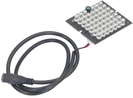Haofy Panneau Lumineux LED Infrarouge, 48 Perles, Nocturne, Lumière de Remplissage pour Caméra de Vidéosurveillance, 850nm, DC12V, de Bureau