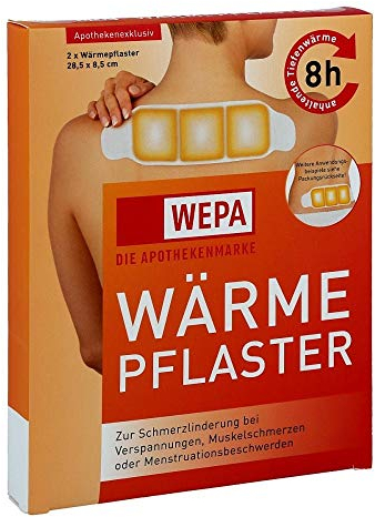 WÄRMEPFLASTER Nacken/Rücken 8,5x28,5 cm WEPA 2 St