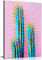 Panther Print Kunstdruck auf Leinwand, abstrakt, modern, Kaktus, 61 x 40,6 cm, Pink