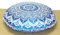 Indian Craft Castle Mandala Barmeri groß Boden Kissenbezug Kissen Meditation Platz Ottoman Überwurf Cover Hippie Deko Reißverschluss Bohemian Pouf Ottomane Puffs, POM POM Kissen Fällen 32 Blue Ombre