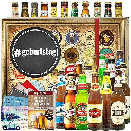 geburtstag ++ Bier aus aller Welt und D 24x ++ Geburtstags Geschenkset/Adventskalender 2024 2025 mit Bier