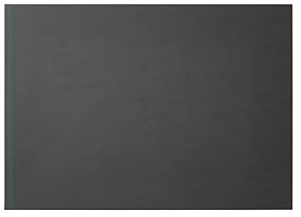 Eglooh - Clio Deluxe - Schreibtischunterlage Leder Anthrazit Grau cm 90x60 - Widerstandsfähige Struktur aus Stahl, elegante blaue Nähten und rutschfester Boden - Made in Italy