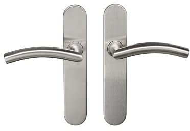 Bricard béquille 666474 Ensemble poignées INOX sur Plaque Tempo Disco , classic carré de 7mm avecressort de rappel (x2)