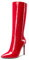 Castamere Moda Stivali Alti Ginocchio Cerniera Donna Tacco a Spillo 10CM Alto Tacco Rosso Pelle Verniciata Scarpe EU 43.5