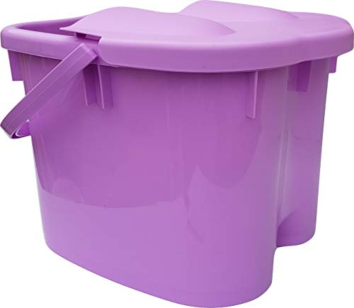 Fußmassagegerät Fußbad Fußbadewanne Fuß Wanne SPA Plastik Fußbecken Fußmassage mit 6 x Massagerollen 30 Liter Blau Grün Violett (Violett)