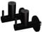 aquaSu® Design Eckventile in matt schwarz | 2er Set | Keramische Dichtscheiben | Wandrosetten | Elegantes Design | Standard-Anschluss: 1/2 IG | Ø 10 mm | Messing | 22696 7