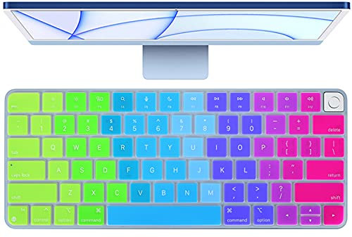 Ultradünne Tastaturabdeckung für 2021 neueste Apple iMac 24 Zoll Magic Keyboard mit Touch ID A2449 Tastaturabdeckung Schutzhülle, 2021 Apple iMac 24 Zoll M1 Chip Magic Keyobard A2450 Zubehör