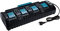 Hipoke 18V DC18SF 4 Ports Chargeur Lithium-ION Compatible avec Makita 14.4V 18v Batterie BL1430 BL1450 BL1440 BL1860 BL1850 BL1840 BL1830 BL1815 Remplacement DC18RC, DC18RD, DC18RA (Prise UE)