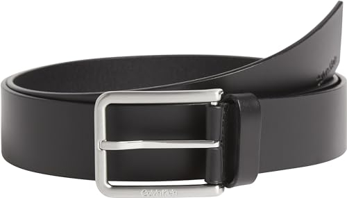 Calvin Klein Herren Gürtel Ledergürtel, Schwarz (Ck Black), 115