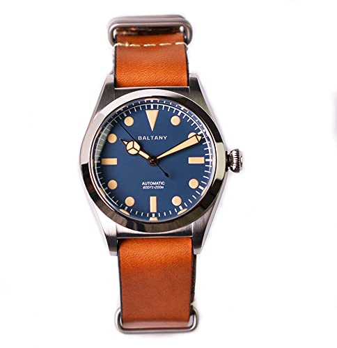NC Baltany NH38 Automatik Herrenuhr Saphirglas 200m Retro Klassisch Mechanische Taucherarmbanduhr für Herren (Color 1)