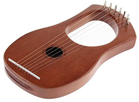 KERREY Harpe à Cordes 7 Strings Lyre Harp Instrument en Acajou pour Amant De Musique Débutant