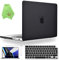 UESWILL 3in1 Compatible with MacBook Pro 14 inch M4 M3 M2 M1 Pro Max chip (2021-2024 Release), Matte Hard Shell Case + UK Layout Keyboard Cover + Screen Protector, Black