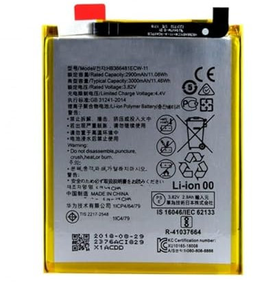 BATTERIA HB366481ECW PER HUAWEI P SMART P8 LITE 2017 P9 P10 P20 Y6 Y7 2018 HONOR