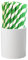 Trimming Shop Striped Paper Drinking Straws – 100% Compostable, Sturdy & Non-Soggy – Food-Safe Ink, Eco-Consious, Multi-Layered, Green & White, 100 Pack