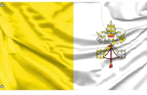 Bandiera della Città del Vaticano | Stampa dal design unico | Made in EU (90 x 150 cm)