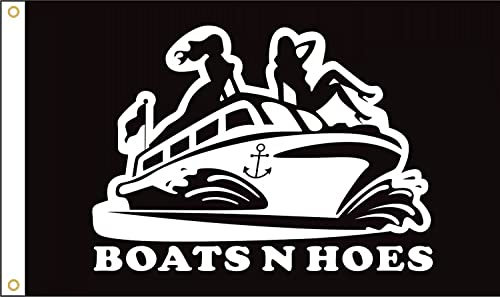 Prestige Worlwdide Boats and Hoes Flag,3x5ft Banner with 2 Brass Grommets for College Dorm Decor
