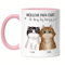 Kiddle-Design Propriétaire de chat Mug Rose Personnalisé Cadeau Papa 2 chats Amoureux des chats Proverbe Nom Ami des chats Animal de compagnie