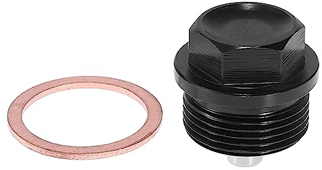 Unifizz 1 set universale M24 x 1,5 tappo di scarico olio magnetico tappo di scarico coppa dado di scarico olio bullone vite con guarnizione nero