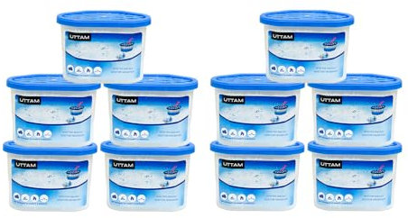 KARAN KING® Dehumidifier Pack of 10 x 500ml Condensation Remover Moisture Absorber Dehumidifiers for Damp, Home, Kitchen, Wardrobe, Bedroom, Caravan, Office, Garage, Bathroom, Basement (Pack of 10)