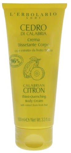 Thrist-Quenching Body Cream - Calabrian Limone by LErbolario for Unisex - 3,3 oz Body Cream
