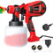 Pistola per Verniciare,Pistola a Spruzzo Elettrica,Motore da 600W con Contenitore di Vernice da 1200 ml,3 Ugelli in Rame,3 Modelli di Spruzzo,Pistola per Verniciare Muri/Cabina/Giardino/Autovetture