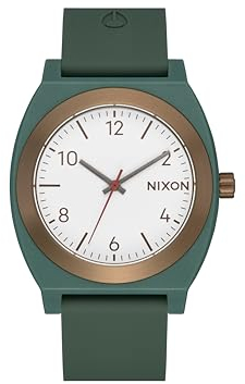 Nixon Unisex Analog Japanisches Quarzwerk Uhr mit Silikon Armband A1361-5204-00