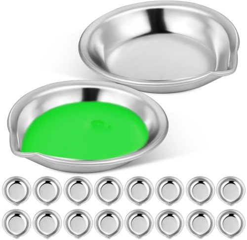 TEHAUX 18pcs Paint Mixing Palette Spout Compact Watercolor Palette Trays for Easy Mixing Control Art Projects