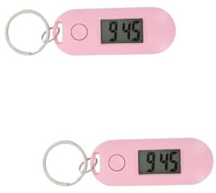 WOFASHPURET Digital Taschenuhr 2 Stück Elektronische Schlüsselanhänger Uhr Prüfung Digitaluhr Anhängeruhren Digitale Schlüsselanhänger Uhr Vintage Taschenuhr Taschenuhr Kettenclip Uhr Digitaluhren Für