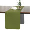 Myir JUN Tischläufer, Tischläufer Modern Tischläufer Abwaschbar Tischläufer Outdoor Doppelseitige Leder Tischläufer Wasserdicht rutschfest und zur Dekoration verwendbar 40 X 140 cm(Grau Grün)