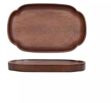 CWCQGH Bandeja para Mesa de Centro de Madera Maciza Rectangular Restaurante cafetería Bandeja de Comedor hogar Tarde Taza de té merienda pastelería Bandeja pequeña Tablas de charcutería (A)