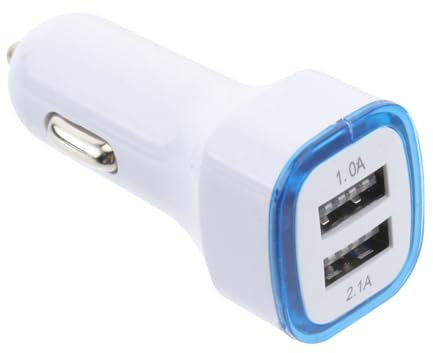 Angoily 5v Caricabatterie Auto Usb Per Smartphone e Tablet Compatibile Dc Design Blu
