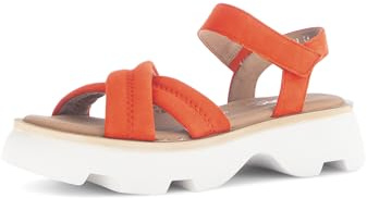 Gabor Damen Riemchensandalen, Frauen Sandalen,offene Schuhe,Strandschuhe,Sandaletten,Sommersandalen,Absatz,Sommerschuhe,Pumpkin,40 EU / 6.5 UK