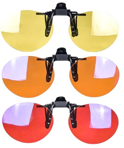 SHINU Clips de bloqueo de luz azul con clip para lentes naranjas, clips de conducción, lentes polarizados, Eu02b156